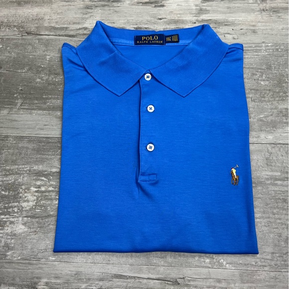 Polo Ralph Lauren Other - Polo Ralph Lauren Solid Blue Polo Shirt 2XLT Tall